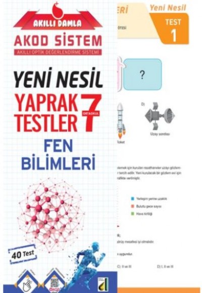 Akıllı Damla Fen Bilimleri Yeni Nesil Yaprak Testler-7. Sınıf