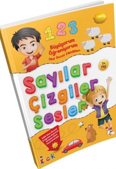 Büyüyorum Öğreniyorum Okul Öncesi Etkinlikleri Sayılar Çizgiler Sesler