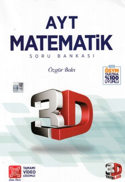 3D AYT Matematik Tamamı Video Çözümlü Soru Bankası (Yeni)