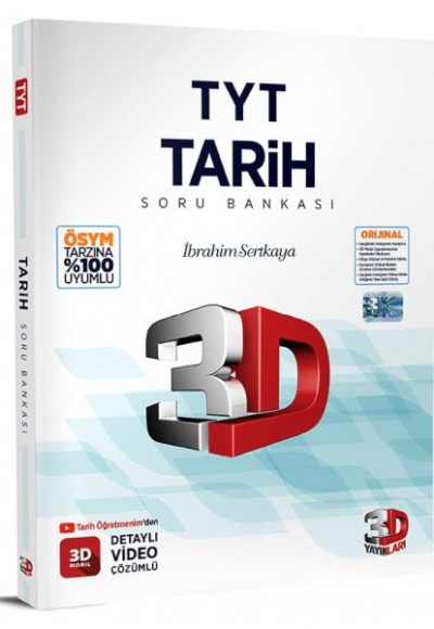 3D Yayınları  TYT Tarih Tamamı Video Çözümlü Soru Bankası