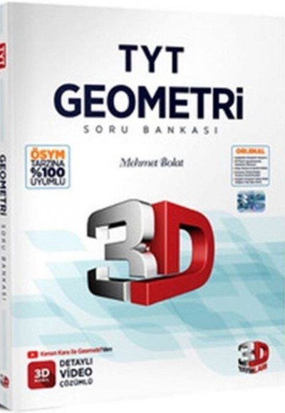 3D TYT Geometri Tamamı Video Çözümlü Soru Bankası (Yeni)