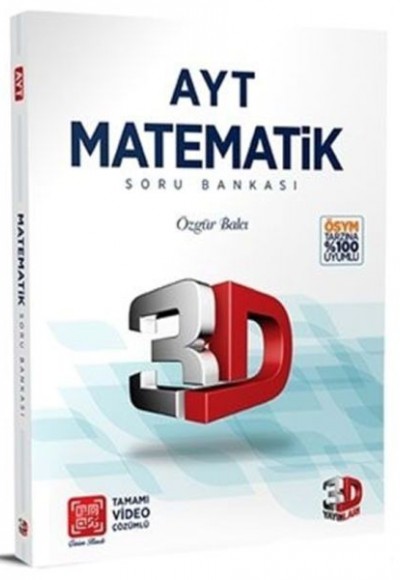 3D Yayınları  AYT Matematik Tamamı Video Çözümlü Soru Bankası