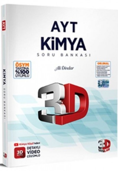 3D Yayınları  AYT Kimya Tamamı Video Çözümlü Soru Bankası