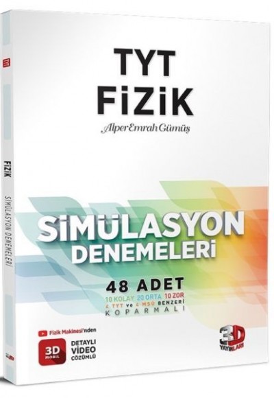 3D Yayınları TYT Fizik 48 Simülasyon Denemesi