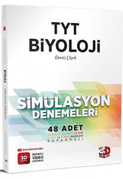 3D Yayınları TYT Biyoloji 48 Simülasyon Denemesi