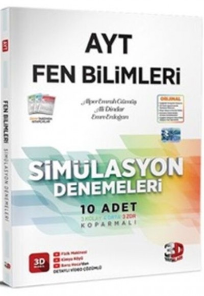 3D AYT Fen Bilimleri Video Çözümlü Simülasyon Denemeler (Yeni)