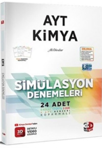 3D Yayınları AYT Kimya 24 Simülasyon Denemesi
