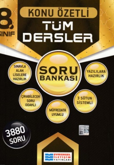 Evrensel 8. Sınıf Tüm Dersler Konu Özetli Soru Bankası (Yeni)