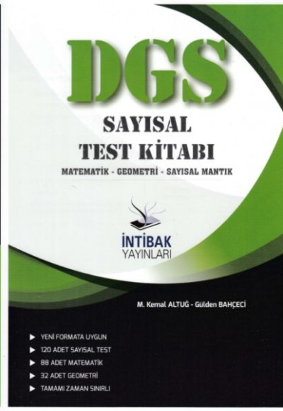 İntibak DGS Sayısal Test Kitabı