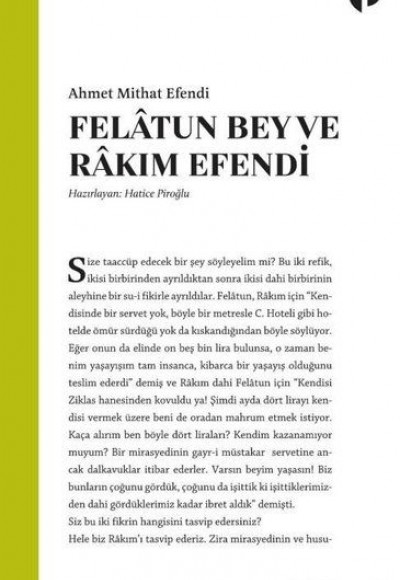 Felatun Bey ve Rakım Efendi