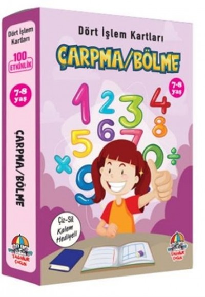 Çarpma Bölme - Dört İşlem Kartları 7-8 Yaş - Cep Boy