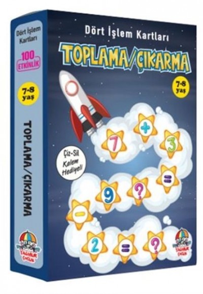 Toplama Çıkarma - Dört İşlem Kartları 7-8 Yaş - Cep Boy