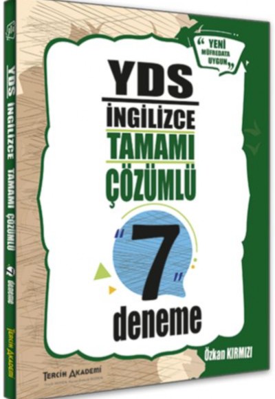 Tercih Akademi YDS İngilizce Tamamı Çözümlü 7 Deneme