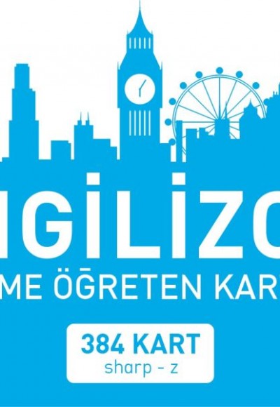 İngilizce Kelime Öğreten Kartlar Mavi Kutu (Sharp-z)