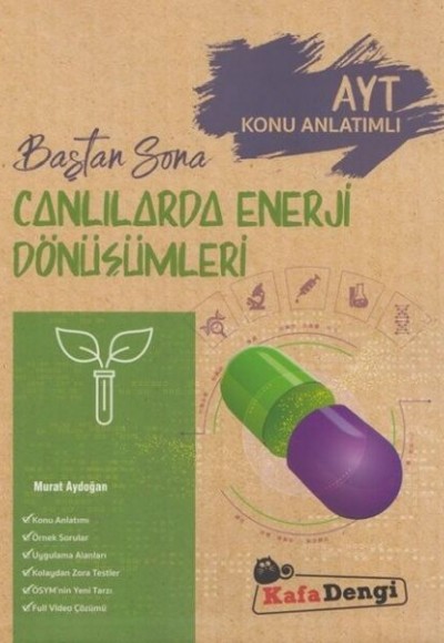 Kafa Dengi Yayınları AYT Canlılarda Enerji Dönüşümleri Baştan Sona Konu Anlatımlı