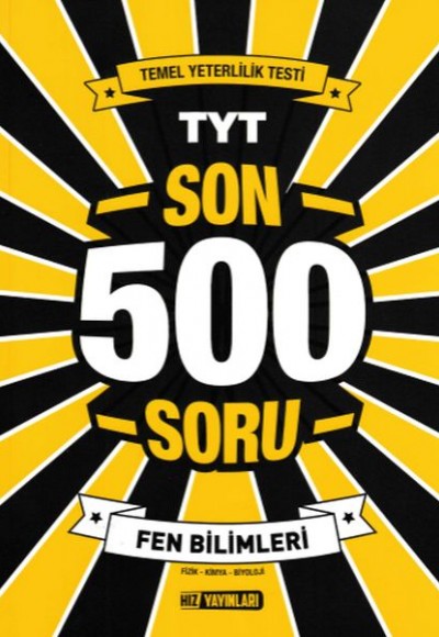 Hız TYT Son 500 Soru Fen Bilimleri (Yeni)