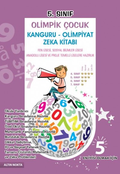 Altın Nokta 5. Sınıf Olimpik Çocuk Kanguru-Olimpiyat Zeka Kitabı