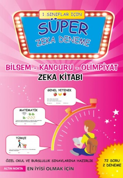 Altın Nokta 1. Sınıf Süper Zeka Deneme Bilsem - Kanguru - Olimpiyat Kitabı