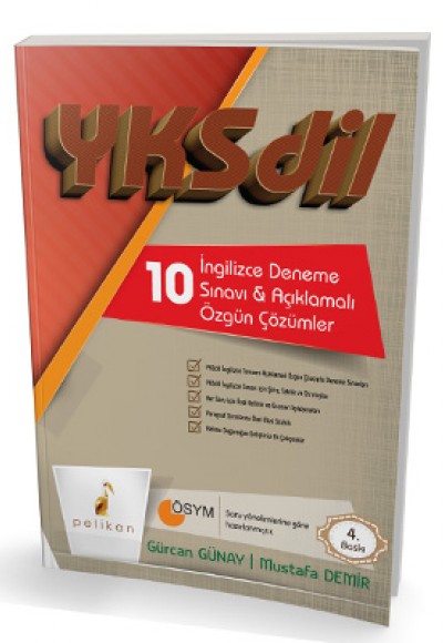 Pelikan YKS Dil 10 İngilizce Deneme Sınavı ve Açıklamalı Özgün Çözümler