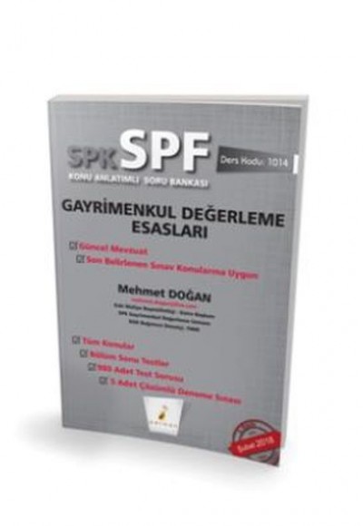 Pelikan SPK SPF Gayrimenkul Değerleme Esasları