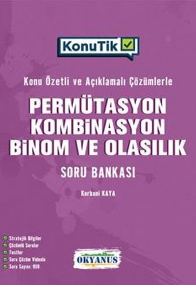 Okyanus KonuTik Permütasyon, Kombinasyon, Binom Ve Olasılık Soru Bankası