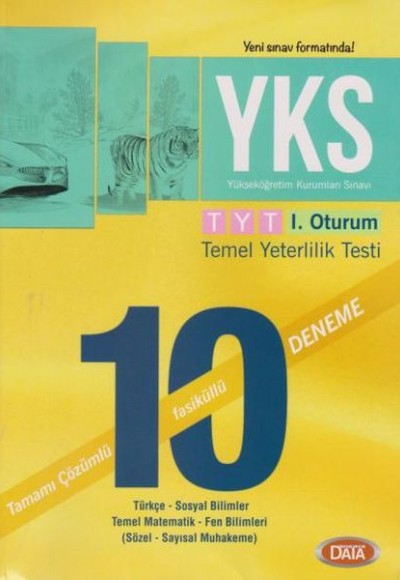 Data TYT Tamamı Çözümlü 10 Fasüküllü Deneme Sınavı