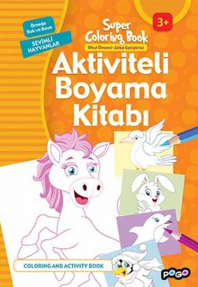 Aktiviteli Boyama Kitabı Sevimli Hayvanlar