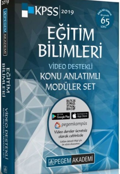 Pegem 2019 KPSS Eğitim Bilimleri Video Destekli Konu Anlatımlı Modüler Set 6 Kitap (Yeni)