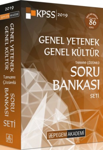 Pegem 2019 KPSS Genel Yetenek Genel Kültür Tamamı Çözümlü Soru Bankası Set 5 Kitap (Yeni)