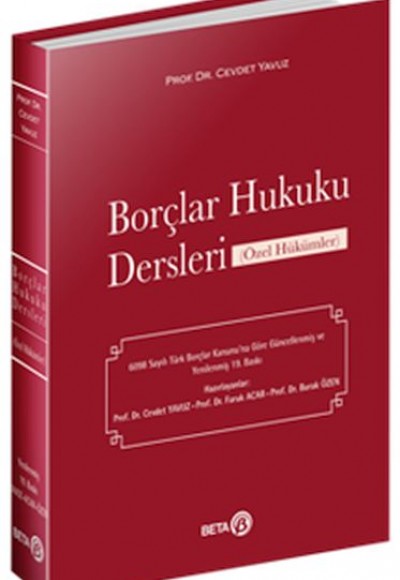 Borçlar Hukuku Dersleri  (Özel Hükümler)