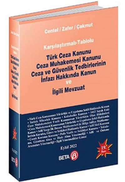 Türk Ceza Kanunu Ceza Muhakemesi Kanunu Ceza ve Güvenlik Tedbirlerinin İnfazı Hakkında Kanun ve İlgi