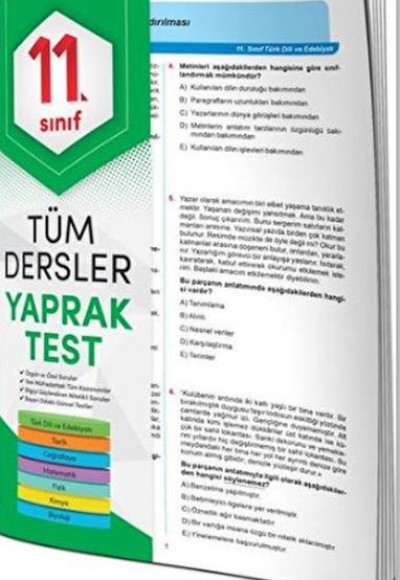 11. Sınıf Tüm Dersler Yaprak Test