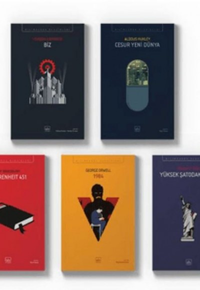Distopya Seti (Fahrenheit 451, Cesur Yeni Dünya, Yüksek Şatodaki Adam, 1984, Biz)