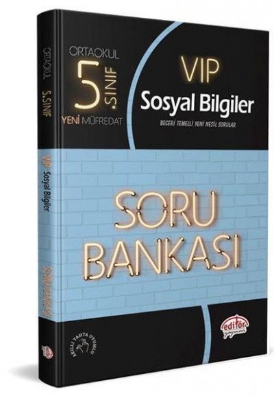 Editör 5. Sınıf VIP Sosyal Bilgiler Soru Bankası (Yeni)