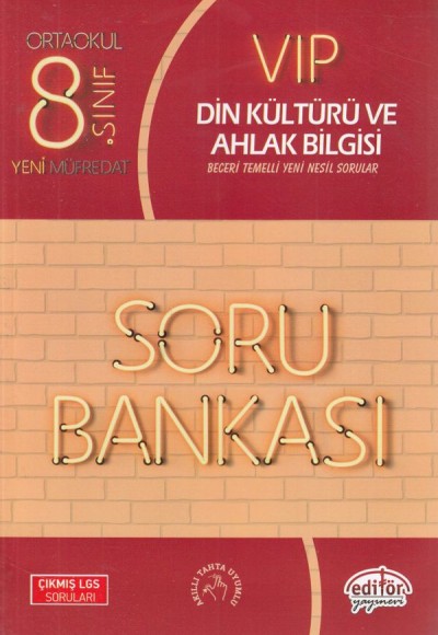 Editör 8. Sınıf VIP Din Kültürü ve Ahlak Bilgisi Soru Bankası (Yeni)