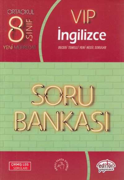 Editör 8. Sınıf VIP İngilizce Soru Bankası