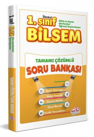 Editör 1. Sınıf Bilsem Tamamı Çözümlü Soru Bankası (Yeni)