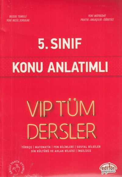 Editör 5. Sınıf VIP Tüm Dersler Konu Anlatımlı Kırmızı Kitap (Yeni)