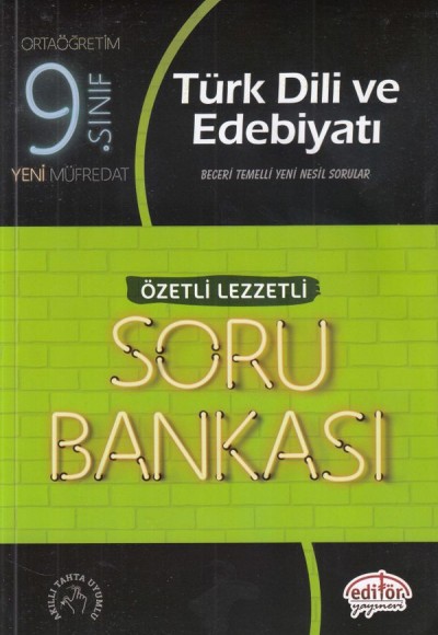 Editör 9. Sınıf Türk Dili ve Edebiyatı Özetli Lezzetli Soru Bankası (Yeni)
