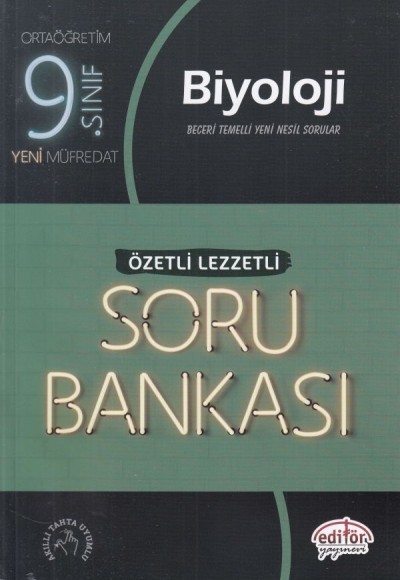 Editör 9. Sınıf Biyoloji Özetli Lezzetli Soru Bankası (Yeni)