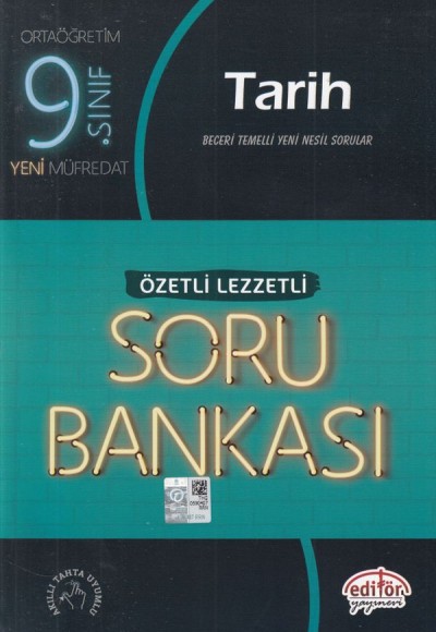 Editör 9. Sınıf Tarih Özetli Lezzetli Soru Bankası (Yeni)