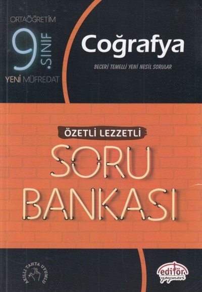 Editör 9. Sınıf Coğrafya Özetli Lezzetli Soru Bankası (Yeni)