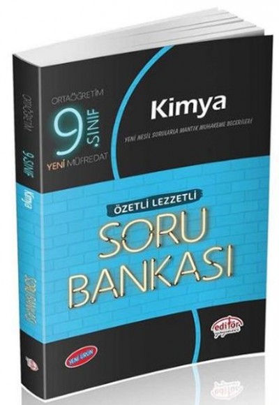 Editör 9. Sınıf Kimya Özetli Lezzetli Soru Bankası (Yeni)