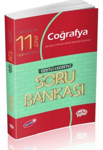 Editör 11. Sınıf Coğrafya Özetli Lezzetli Soru Bankası (Yeni)