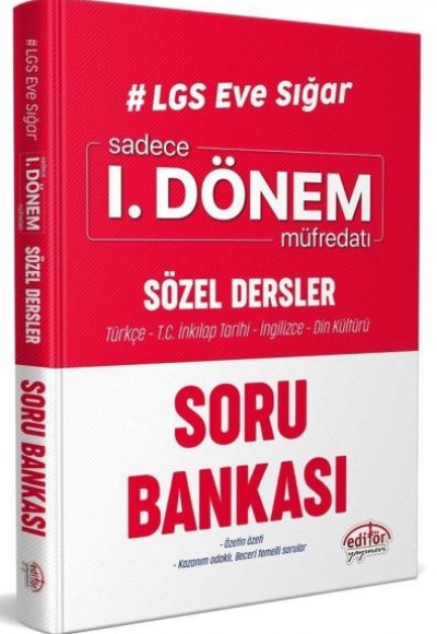 Editör LGS Eve Sığar 1. Dönem Sözel Dersler Soru Bankası