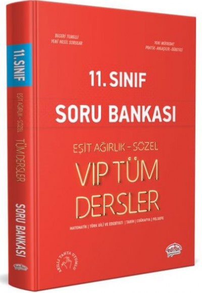 Editör 11. Sınıf VIP Tüm Dersler (Eşit Ağırlık-Sözel) Soru Bankası Kırmızı Kitap