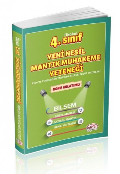 Editör 4. Sınıf Bilsem Yeni Nesil Mantık Muhakeme Yeteneği Konu Anlatımlı