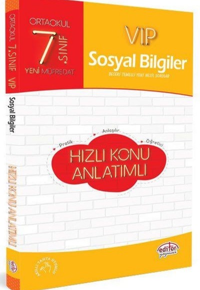 Editör 7. Sınıf VIP Sosyal Bilgiler Hızlı Konu Anlatımı (Yeni)