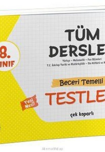 Editör 8. Sınıf Tüm Dersler Beceri Temelli Testler (Yeni)