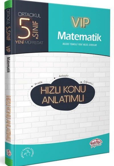 Editör 5. Sınıf VIP Matematik Hızlı Konu Anlatımlı (Yeni)